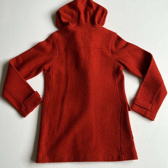 ISDA & CO Boiled Wool Sweater Coat Jacket- Pumpkin- Size MEDIUM - Picture 6 of 10